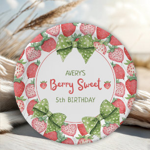 Berry Sweet 5. Geburtstag Erdbeerparty  Pappteller