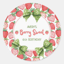 Berry Sweet 6th Birthday Strawberry Party 