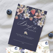 Berry Sweet Baby Berries Floral Diaper Raffle Card Einladung