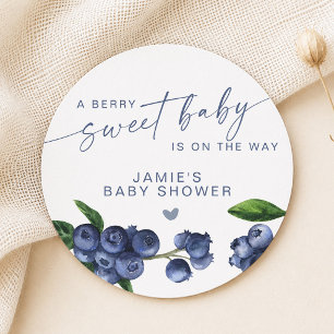 Berry Sweet Baby Blaubeer-Baby-Party Runder Pappuntersetzer