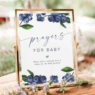 Berry Sweet Baby Blaubeer-Gebete für Baby-Schild Poster