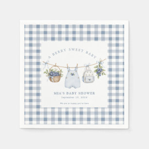 Berry Sweet Baby Clothesline Baby Shower Serviette