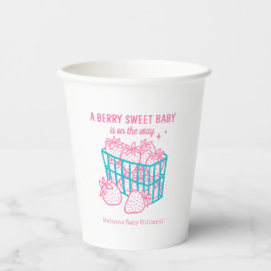 Berry Sweet Baby Doodle Rosa Erdbeermädchen Pappbecher