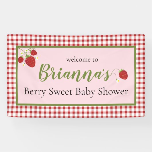 Berry Sweet Baby Duschbanner Banner (Horizontal)