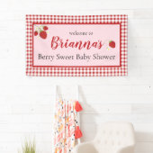 Berry Sweet Baby Duschbanner| Rosa und Rot Banner (Insitu)