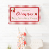 Berry Sweet Baby Duschbanner| Rosa und Rot Banner (Insitu)