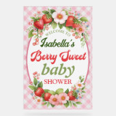 Berry Sweet Baby Dusche Begrüßungszeichen Acrylschild (Vorderseite)