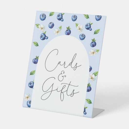 Berry Sweet Baby Dusche Blueberry Cards und Gesche Sockelschild (Vorderseite)