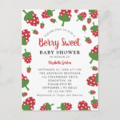 Berry Sweet Baby Dusche Einladung Niedlich Strawbe Postkarte (Vorderseite)