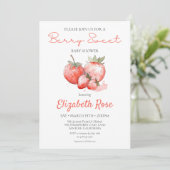 Berry Sweet Baby Dusche Minimalistische Wasserfarb Einladung (Stehend Vorderseite)