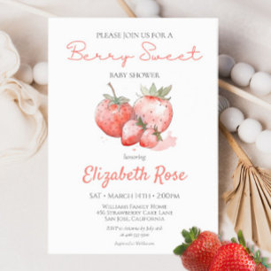 Berry Sweet Baby Dusche Minimalistische Wasserfarb Einladung