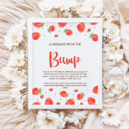 Berry Sweet Baby Dusche Nachricht von der Bump-Sig Poster