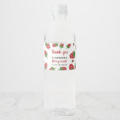 Berry Sweet Baby Dusche Niedlich Strawberry Niedli Wasserflaschenetikett (Vorderseite)