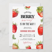 Berry Sweet Baby Dusche Party Einladung (Vorderseite)