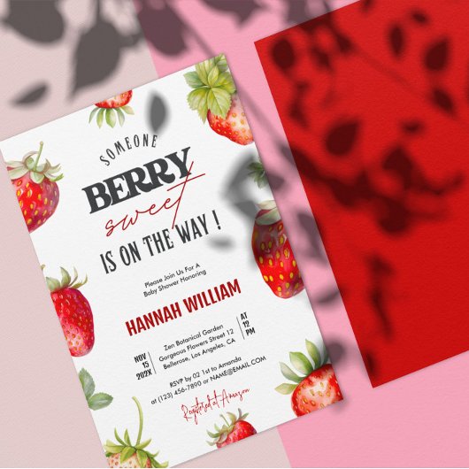 Berry Sweet Baby Dusche Party Einladung