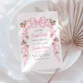 Berry Sweet Baby Dusche Pink Bow Einladung