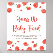 Berry Sweet Baby Dusche raten das Baby Food Sign S Poster (Vorne)