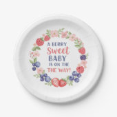Berry Sweet Baby Dusche Wasserfarbe Pappteller (Vorderseite)