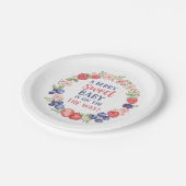 Berry Sweet Baby Dusche Wasserfarbe Pappteller (Schrägansicht)