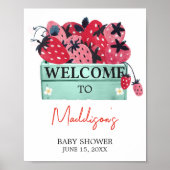 Berry Sweet Baby Dusche Willkommen Poster (Vorne)