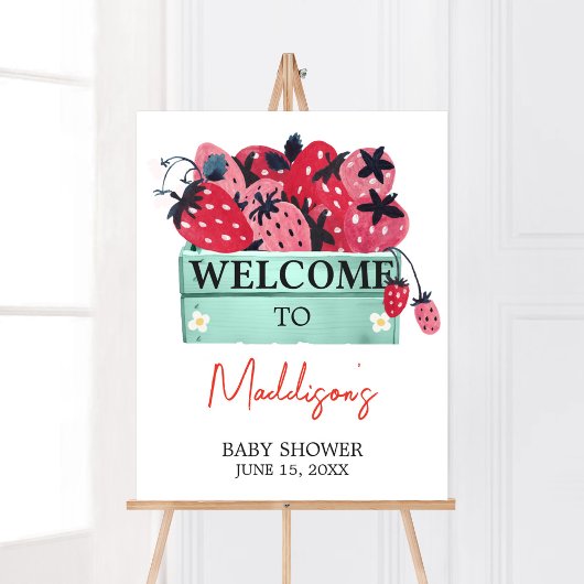Berry Sweet Baby Dusche Willkommen Poster