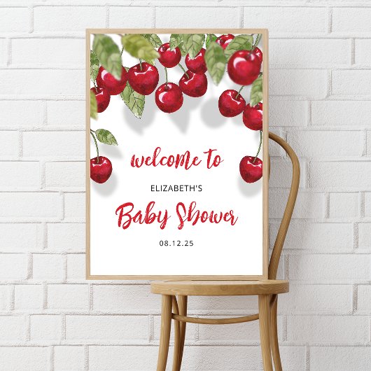 Berry Sweet Baby Dusche Willkommenspappe Poster