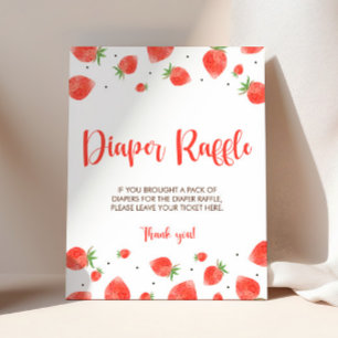 Berry Sweet Baby Dusche Windel Raffle Schild