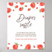 Berry Sweet Baby Dusche Windel Raffle Schild (Vorne)
