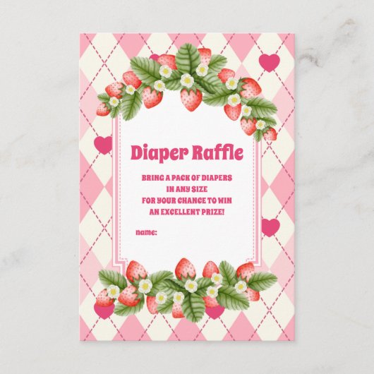 Berry Sweet Baby Duwer Diapper Raffle Begleitkarte (Vorderseite)