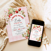 Berry Sweet Baby Erdbeerbaby Dusche Einladung