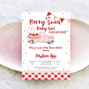 Berry Sweet Baby Girl Babyparty-Einladung Einladung