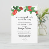 Berry Sweet Baby ist auf dem Weg Baby Dusche by Ma Einladung (Stehend Vorderseite)