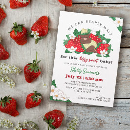 Berry Sweet Baby Neutral Strawberry Baby Shower Einladung