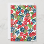 Berry Sweet Baby on Way Baby Shower Einladung (Rückseite)