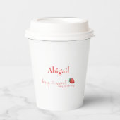 Berry Sweet Baby on Way Baby Shower Pappbecher (Vorderseite)