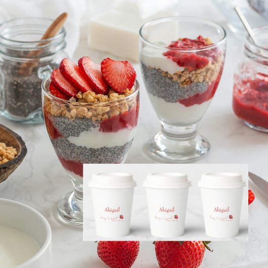 Berry Sweet Baby on Way Baby Shower Pappbecher