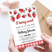 Berry Sweet Baby on Way Girl Baby Shower Einladung
