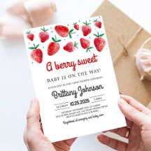 Berry Sweet Baby on Way Girl Baby Shower