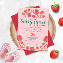 Berry Sweet Baby on Way Strawberry Baby Dusche