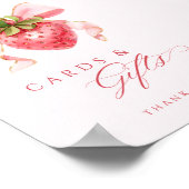 Berry Sweet Baby Shooting Cards & Gifts Table Sign Poster (Ecke)