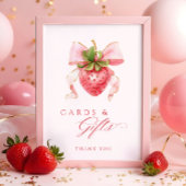 Berry Sweet Baby Shooting Cards & Gifts Table Sign Poster