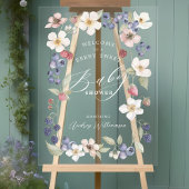 Berry Sweet Baby Showbücher & Blume Willkommen Acrylschild
