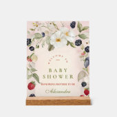 Berry Sweet Baby Shower Acrylschild (Vorderseite)