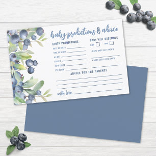 Berry Sweet Baby Shower Addicvice Predictions Card