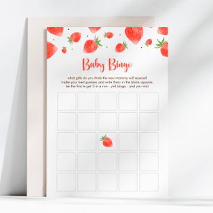 Berry Sweet Baby Shower Baby Bingo Game Card Einladung