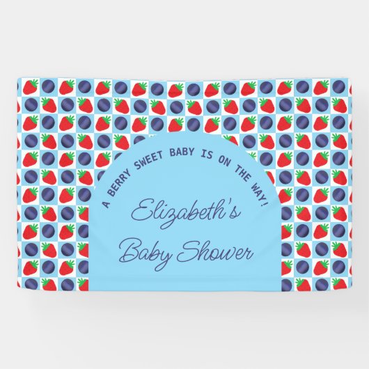 Berry Sweet Baby Shower Banner (Horizontal)