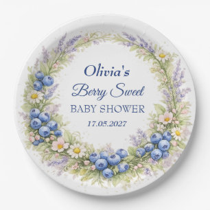 Berry Sweet Baby Shower Blaubeer Baby Mädchen Jung Pappteller