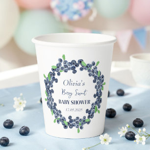 Berry Sweet Baby Shower Blaubeere Baby Mädchen Jun Pappbecher