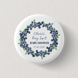 Berry Sweet Baby Shower Blueberry Baby Boy Button
