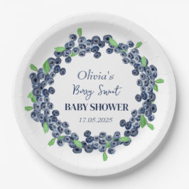 Berry Sweet Baby Shower Blueberry Baby Boy Pappteller